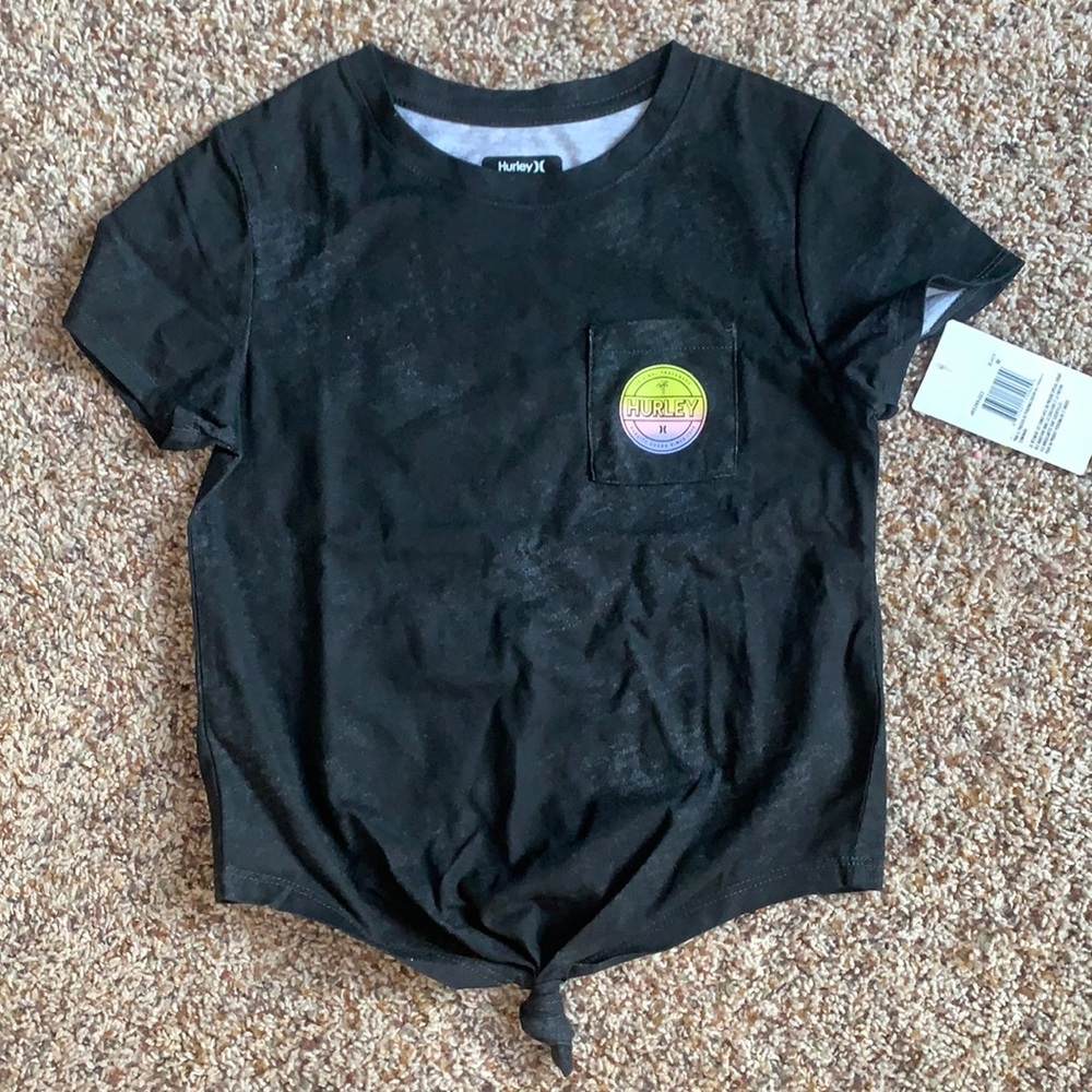 NWT Black Girls Hurley Tee Shirt - Medium